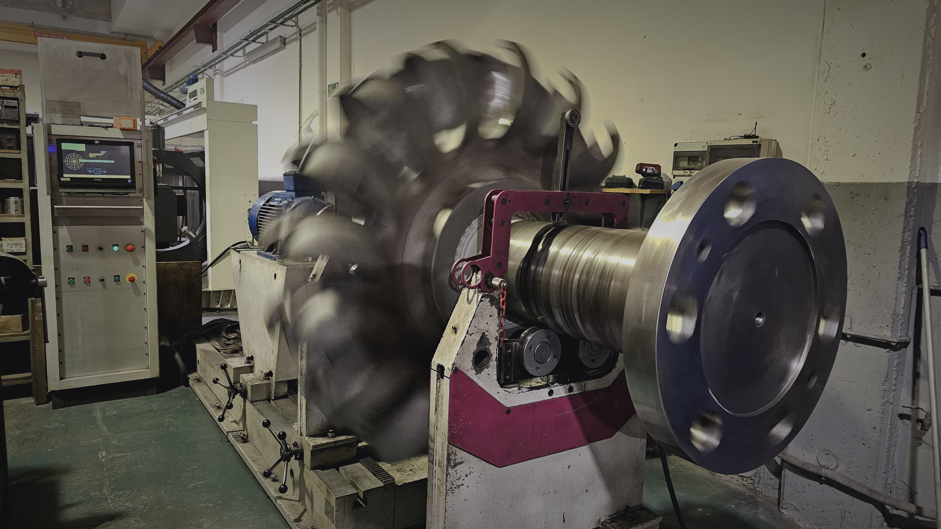 Rotor en equilibrat dinàmic a alta velocitat